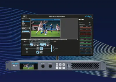 AJA FS8 porta 12G SDI e ST 2110 nel broadcast ibrido